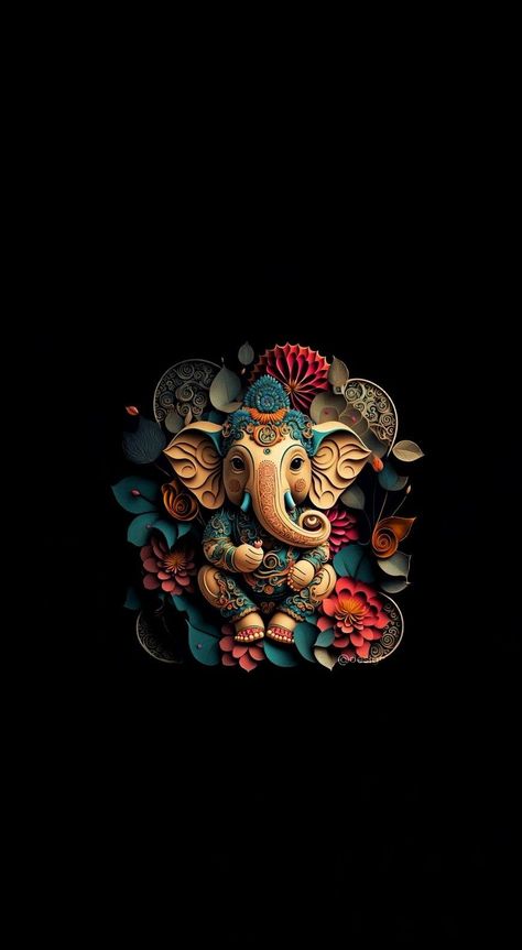 Ganpati Wall Art, Lord Ganesha Aesthetic, Ganesh Aesthetic, Ganpati Aesthetic, Ganesha Aesthetic, Ganesha Wallpaper, Ganesha Art Illustration, Cute Wallpapers For Android, Money Wallpaper Iphone