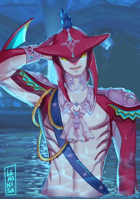 My Prince Sidon by LeMonisa Sidon Zelda, Link Zelda Art, Prince Sidon, Botw Zelda, Hyrule Warriors, Link Zelda, Zelda Art, Legend Of Zelda Breath, Zelda Breath