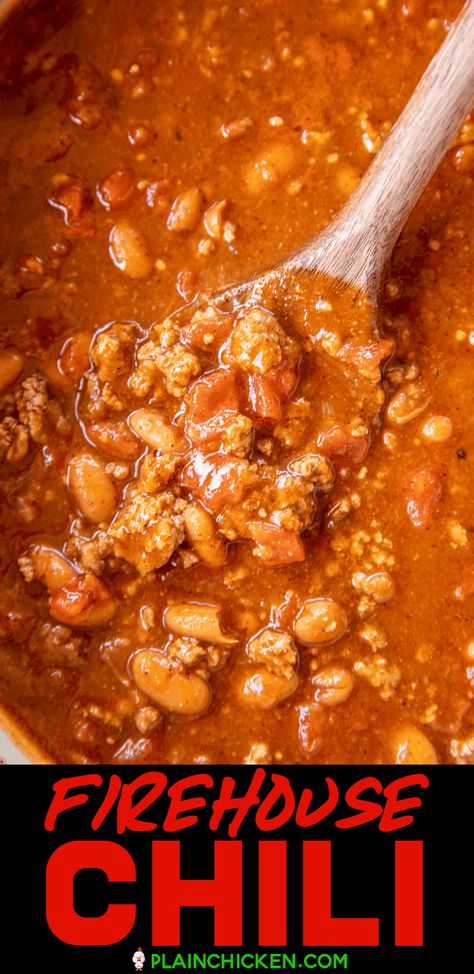 Rotel Chili Recipe, Firehouse Chili Recipe, Firehouse Chili, Recipes By Ingredients, Homemade Chili Recipe, Ground Beef Chili, Chili Beans, Bean Chili Recipe, Best Chili Recipe