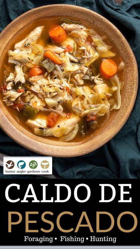 Fish Soup Recipe Mexican, Mexican Fish Soup, Fish Soup Recipe, Rustic Soup, Caldo Recipe, Mexican Fish, Fish Broth, Cabbage And Potatoes, Spanish Speaking