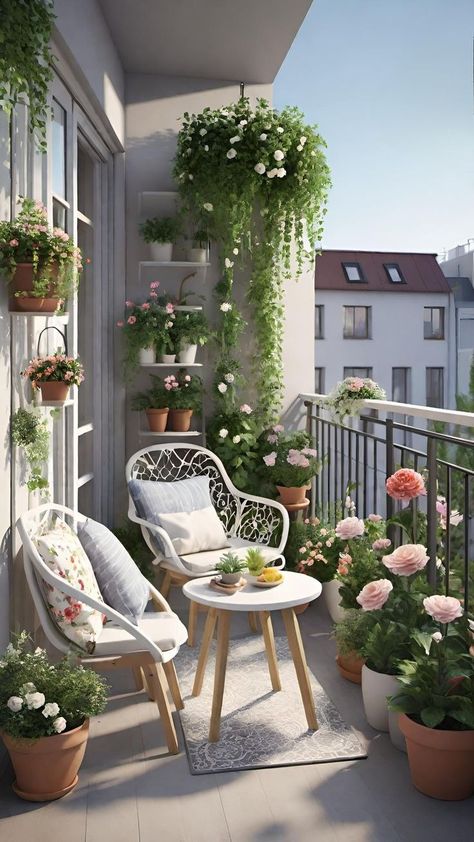 Balcon Mic, Home Decor Ideas Bedroom, Small Balcony Garden, Decor Ideas Bedroom, Small Balcony Design, Home Decor Ideas Living Room, Kitchen Home Decor, Small Balcony Decor, Home Decoration Ideas