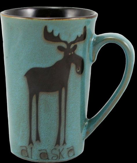 Tongass Trading Company | Alaska Souvenirs Leggy Moose Mug Henn Kim, Alaskan Artist, Moose Lodge, Moose Mug, Moose Decor, Lodge Decor, Shipping Container, Pottery Mugs, Pottery Painting