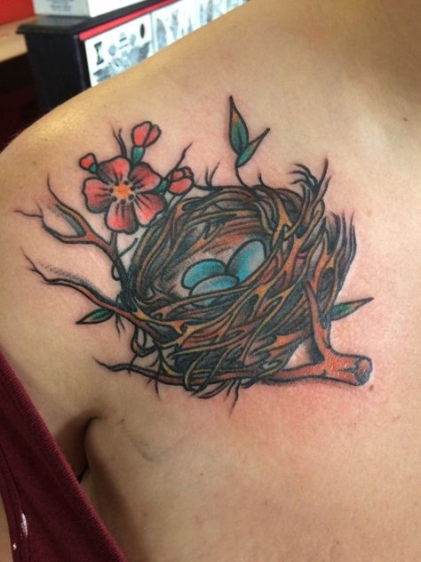 Birds Nest Tattoo Ideas, Bird Nest Tattoos For Women, Nest Tattoo, Birds In Nest Tattoo, Bird And Nest Drawing, Nest With Eggs Drawing, Bird In A Nest Breakfast, Traditonal Tattoo, Summer Legs