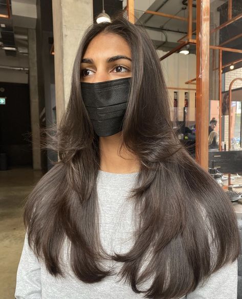 Layers Straightened, Long Hair Long Layers, Cool Tone Brown Hair, Ash Brown Hair Dye, Hair Long Layers, Ash Brown Hair Balayage, Mousy Brown Hair, Ashy Brown Hair, Deep Brown Hair