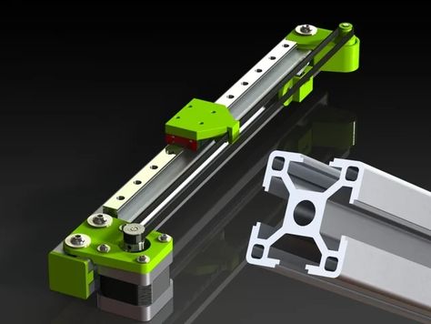 Printable parts for a linear motion guide with the MR12 (12mm) linear rail (length 300mm) and mini MGN12H linear block carriage.Mounts on a standard aluminium 30x30mm profile (on second picture).Check this out: http://www.thingiverse.com/thing:480008A hotbed mount part for the MGN12C linear block carriage search here http://www.thingiverse.com/thing:479294 Modele Impression 3d, Diy 3d Printer, Cnc Table, Arduino Cnc, 3d Printer Kit, Diy Cnc Router, Linear Motion, Drukarka 3d, Cnc Software