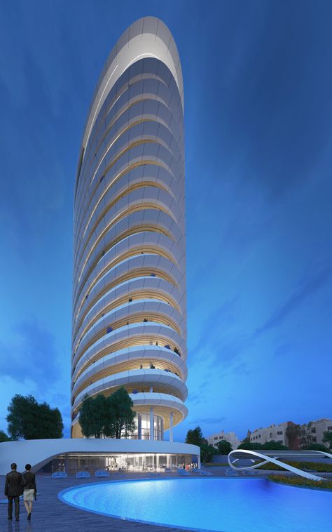 Sixty6 Tower By Pininfarina - Picture gallery Circular Buildings, Dubai Architecture, Limassol Cyprus, Mood Images, Architectural Projects, Architecture Design Concept, Long Hai, French Interior, Modern Exterior