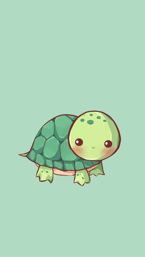 Cute Turtle Drawings, Turtle Wallpaper, Cute Turtle, Wallpaper Green, Cute Wallpaper Backgrounds, Cute Wallpaper, Phone Backgrounds, Iphone Wallpapers, Phone Wallpapers