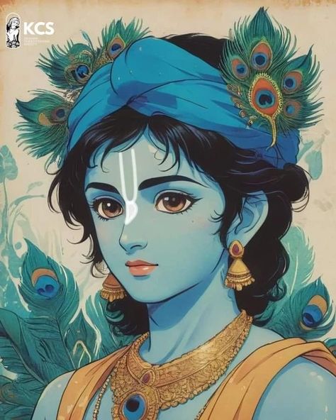 Lord Krishna Watercolor Painting, Krishna Stickers Printable, Anime Krishna Drawing, Krishna Painting Aesthetic, Lord Krishna Anime Art, Krishna Reference, Shiv Drawings, Krishna Anime Art, Shree Krishna Sketch