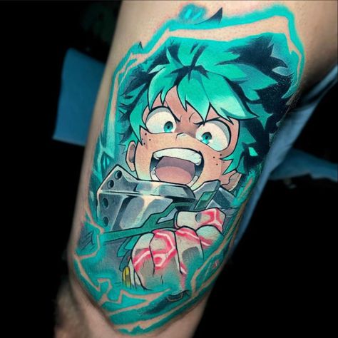 Deku Tattoo Ideas, Mha Tattoos, Pokemon Tattoos, Pokemon World, Bright Tattoos, Nerd Tattoo, Pokemon Tattoo, Anime Tattoo, Bakugo Katsuki