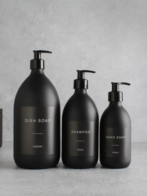 That Matte Black Glass Bottle is perfect for refilling and adding a touch of style to your bathroom! 🖤🧴 Soap Dispensers, Stylish Bathroom, Glass Bottle, Black Glass, Soap Dispenser, Glass Bottles, Hand Soap, Dish Soap, Matte Black