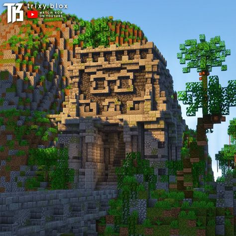 Minecraft Archaeology, Minecraft Ruins Ideas, Minecraft Fantasy House, Minecraft Temple, Jungle City, Minecraft Kingdom, Minecraft Interior, Minecraft Structures, Minecraft Interior Design