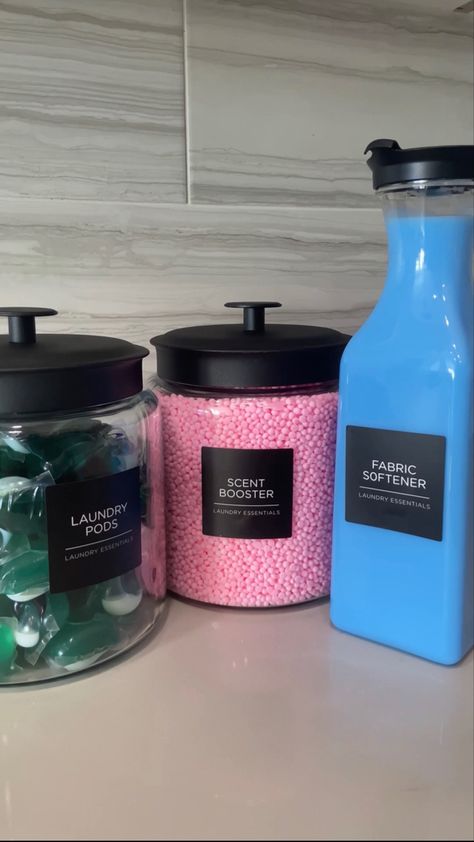 Laundry Pods Container Ideas, Laundry Room Closet Ideas, Laundry Soap Container, Laundry Room Makeover Ideas, Organization Laundry Room, Apartment Laundry Room, Laundry Detergent Storage, Laundry Quotes, Apartment Laundry