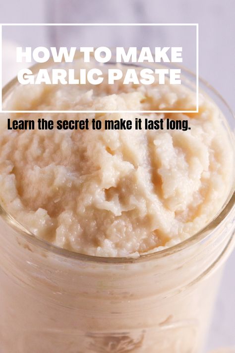 Garlic Paste Mediterranean, How To Make Garlic Paste, Ginger Paste Recipe, Garlic Paste Recipe, Chinese Garlic, Guyanese Recipes, Ginger Paste, Paste Recipe, Garlic Head