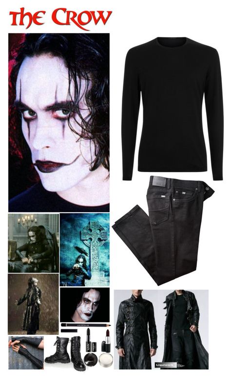 "Eric Draven ~ The Crow - Day 15 of Halloween Count Down ~ Outfit #7" by insane-alice-madness ❤ liked on Polyvore featuring Draven, Danner, BRAX, Givenchy, Sugarpill, MAC Cosmetics and NYX Eric Draven Inspired Outfits, The Crow Woman Costume, Eric Draven The Crow Costume, Eric Draven Makeup, The Crow Outfit, Eric Draven Costume, The Crow Halloween Costume, The Crow Costume, The Crow Cosplay