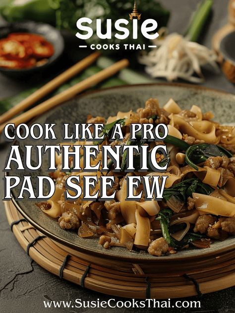 🍜 Satisfy your cravings with Authentic Pad See Ew! This mouthwatering Thai stir-fried noodle dish features chewy rice noodles, tender veggies, and your choice of protein, all tossed in a savory soy sauce. Quick and easy to make, it’s the perfect comfort food for any night! Check out the full recipe on our site! #PadSeeEw #ThaiCuisine #ComfortFood” Pad See Ew Sauce, Thai Stir Fry Noodles, Pad See Ew Recipe, Thai Stir Fry, Fried Noodle, Spice Tray, Fry Noodles, Pad See Ew, Thai Basil Chicken