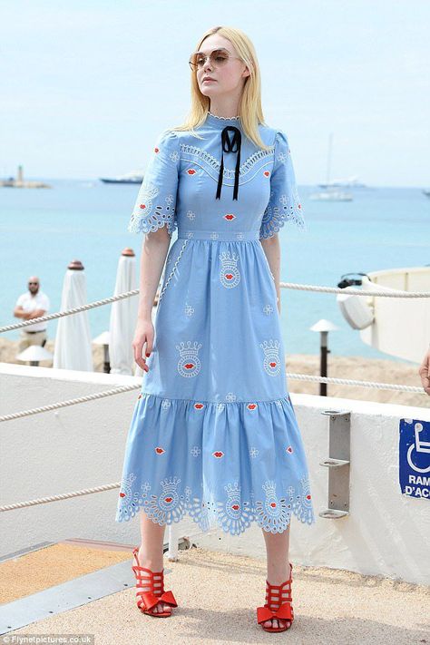 Casuall Dresses, Temperley London Dress, Elle Fanning Style, Early Riser, Marine Uniform, Dakota Fanning, Temperley London, Prairie Dress, Elle Fanning