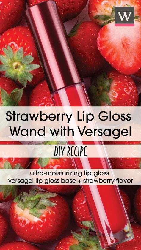 How To Make Homade Lip Gloss, Lip Gloss Ingredients, Lipgloss Base Recipe, Homeade Lipgloss, Lip Gloss Diy Recipes, Cleaning Lip Gloss Tubes, Whipped Soap Diy, Strawberry Lip Gloss, Homemade Kids Gifts