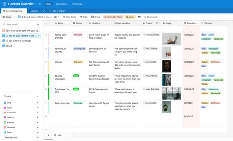 Airtable Template, Free Content Calendar Template, Social Media Planning Template, Content Creator Planner Template, Content Calendar Google Sheets, Social Media Content Planner Template Free, Editorial Calendar Template, Social Media Content Calendar Template, Content Calendar Template