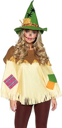 Cute Scarecrow Costume, Scarecrow Costume Women, Poncho Costume, Easy Adult Halloween Costumes, Halloween Costumes Scarecrow, Cone Hat, Scarecrow Costume, The Yellow Brick Road, Poncho Design