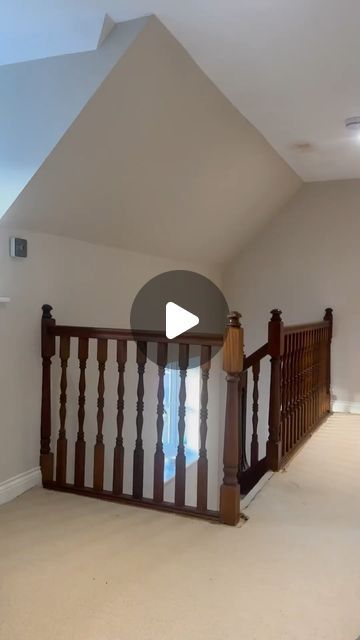 DIY | Home Design | Interior Decor on Instagram: "📸 by @j.lewiscarpentry  Full transformation of a oak and glass stair refurb ✨   #oak #stairs #stairdesign #stairrenovation #diy" Glass Stair, Stair Renovation, Oak Stairs, Glass Stairs, Staircase Makeover, Basement Family Room, Stair Remodel, Hallway Designs, Modern Stairs