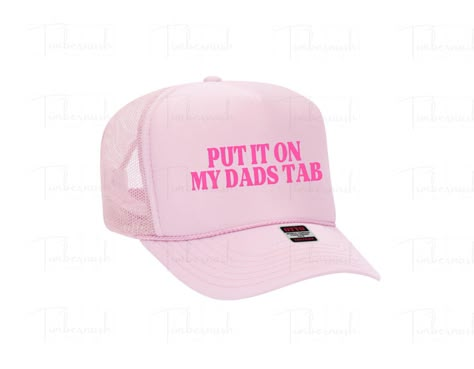 Put It On My Dads Tab Hat, Trucker Hat Funny, Inappropriate Trucker Hats, Funny Trucker Hats For Women, American Girl Doll Accessories Food, Trucker Hat Ideas, Funny Trucker Hats, Elephant Funny, Nashville Style Outfits