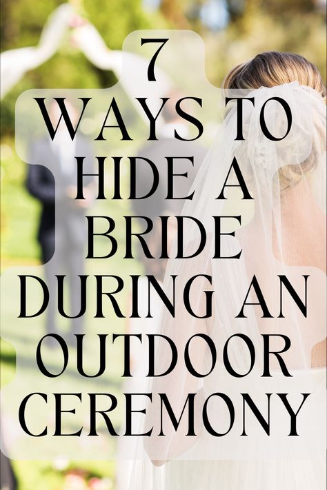 Discover unique ways to keep the bride a surprise at your outdoor 👰🍃 or beach wedding 🏖️💍. Make your backyard wedding magical with DIY aisle inspo 🛠️👣. Create unforgettable memories while keeping the suspense high until she says 'I do'! 💖✨ Hiding Bride At Outdoor Wedding, Backyard Wedding Entrance Ideas, Outdoor Wedding Ceremony Entrance, Outdoor Wedding Entryway, Hiding The Bride Outdoor Wedding, How To Hide The Bride Outdoor Weddings, Hide The Bride Outdoor Wedding, Wedding Ceremony Setup Outdoor, Wedding Aisle Entrance Decor