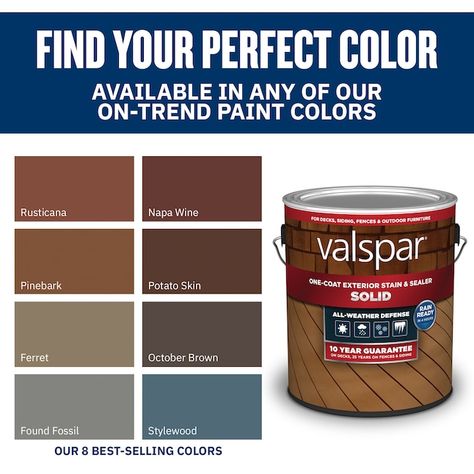 Exterior Stain Colors, Exterior Wood Paint, Solid Stain Colors, Solid Stain, Exterior Wood Stain, Shingle Colors, Potato Skin, Deck Paint, Exterior Stain