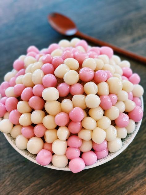 Tangyuan - Glutinous Rice Balls (3 Ingredients!) - Tiffy Cooks Dessert Tofu, Tofu Dessert, Glutinous Rice Balls, Tiffy Cooks, Steamed Chicken, Glutinous Rice Flour, Taiwanese Food, Easy Asian Recipes, Popular Desserts