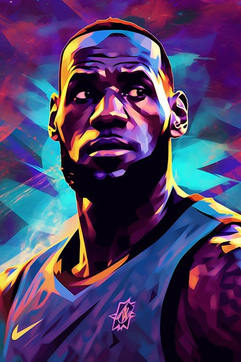 LeBron James Los Angeles Lakers NBA Poster, Basketball Wall Art, Trendy Sports Decor, Fan Gift Lebron James Painting, Nba Illustration, Sports Illustrations Art, Lebron James Art, Lebron James Poster, Nba Poster, Custom Jordan, Lebron James Wallpapers, Basketball Wall Art