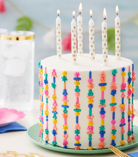 How To Make A Totally Textured Stripe Birthday Cake Almond Torte, Savory Cakes, Orange Icing, Buckwheat Cake, Ice Cake, Smooth Cake, Icing Colors, Salty Cake, Coconut Cake