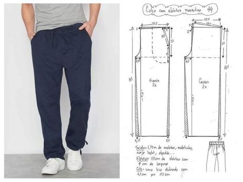 Men Pants Pattern Trousers, Wide Leg Jumpsuit Pattern, Mens Sewing, Trouser Pants Pattern, Pantalon Thai, Men Pants Pattern, Pattern Trousers, Women Pants Pattern, Sewing Men