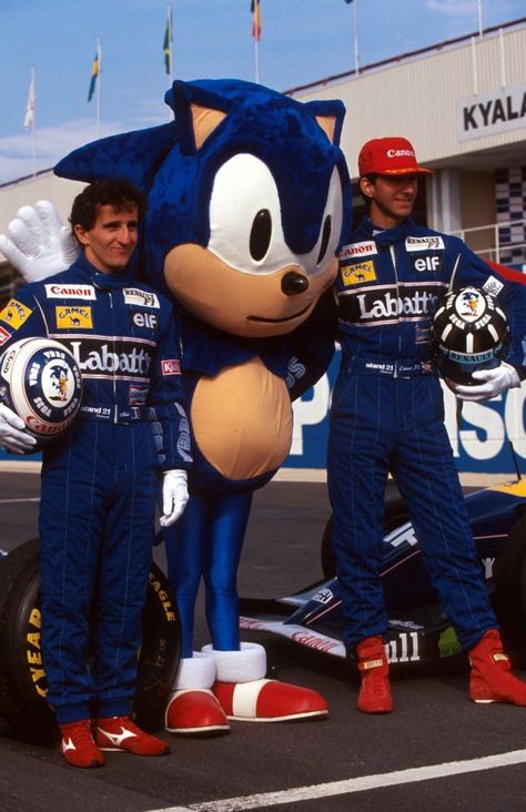 Alain Prost & Damon Hill with Sonic | Damon  HILL | Pinterest | Damon hill, Alain prost and F1 Damon Hill, Alain Prost, Williams F1, Grand Prix Cars, Gilles Villeneuve, Mclaren Mercedes, Sports Hero, Car Advertising, F1 Racing