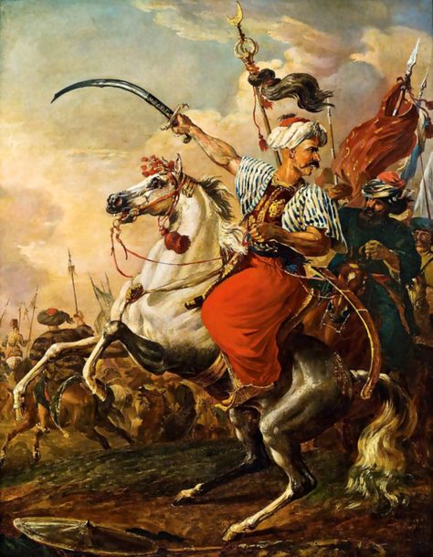 Ottoman Turks on the march Sultan Murad, Egyptian Era, Ottoman Turks, Warriors Illustration, Historical Warriors, Ottoman Decor, Historical Painting, Turkish Art, Ottoman Empire