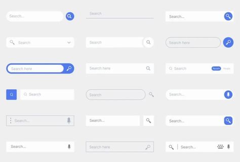 Search Field UI Kit Figma Search Ux Design, Website Search Bar Design, Search Web Design, Side Menu Ui Design, Search Bar Ui, Search Ui Design, Search Bar Design, Responsive Web Design Layout, Form Design Web