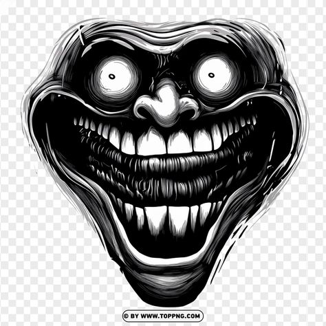 Troll Face No Background, Troll Face Png No Background, Scary Troll Face, Troll Face Png, Brain Gif, Marvel 4k, Ronaldo Photos, Evil Smile, Face Outline