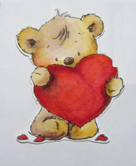 Valentines Bear Drawing, Gnome Pictures, My Birthday Cake, Teddy Bear Images, Pop Art Images, Valentine Picture, Love Bears All Things, Bear Drawing