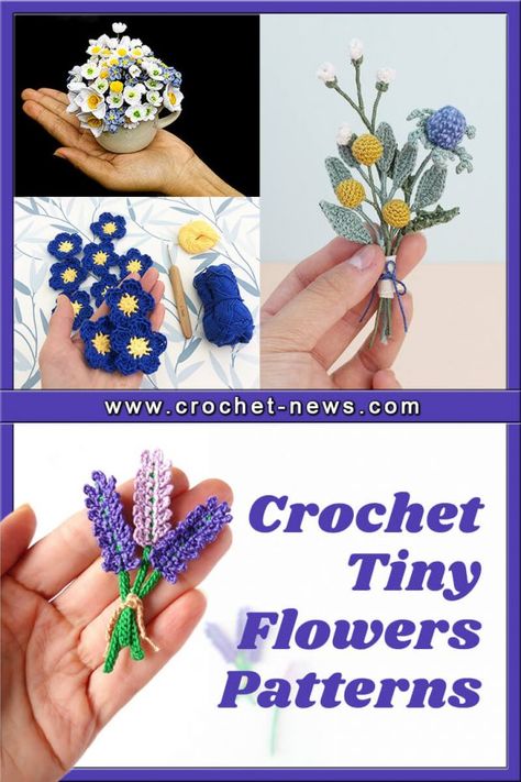 Crochet Tiny Flowers, Crochet Butterfly Applique, Crochet Small Flower, Crochet Tiny, Crochet Poppy, Yarn Scraps, Butterfly Crochet, Flower Chart, Crochet Garden