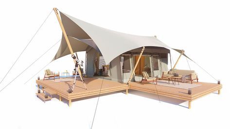 Tent Architecture, Tent Platform, Tent Living, Glamping Resorts, Ultra Luxury, Hotel Room Design, Glamping Site, Safari Tent, Cool Tents