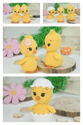 Amigurumi Cute Chick Free Pattern-1 10 Easter Chick Crochet Patterns Free, Easter Amigurumi Free Pattern, Crochet Easter Patterns, Easter Crochet Patterns Free, Chick Crochet, Amigurumi Easter, Crochet Easter Basket, Crochet Nursery, Easy Crochet Animals