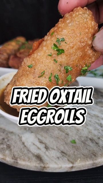 Oxtail Egg Rolls, Oxtail Empanadas, Soul Rolls, Small Bites Appetizers, Oxtail Stew, Oxtail Recipes, Egg Roll Recipes, Best Appetizer Recipes, Rice And Peas