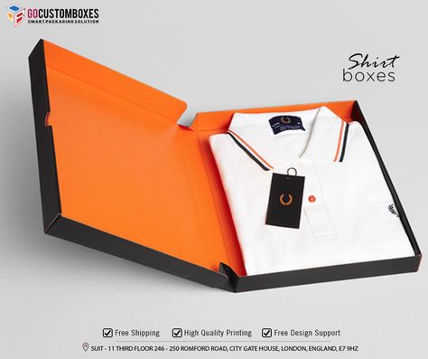 Let's Get packaging!  #shirtboxes #customboxes #clothes #dressing #shirt #wholesalecustomboxes #productpackaging #GoCustomBoxes Shirt Packaging, Tshirt Packaging, Small Business Packaging Ideas, Clothing Packaging, Handmade Packaging, Box Packaging Design, Packing Design, Packaging Labels Design, Shirt Print Design