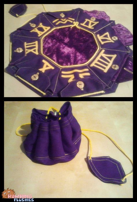 The Wizard's Pouch MARK II by RawringCrafts on deviantART Spell Components, Dice Pouch, Summoning Circle, Pouch Design, Dice Bag, D Craft, Sewing Bag, Larp, Diy Sewing