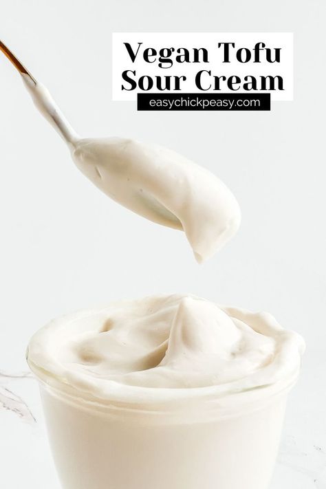 Vegan Sour Cream Tofu, Sour Cream Recipes Easy, Tofu Sour Cream, Vegan Dressings, Sour Cream Recipe, Whole Foods Vegan, Vegan Baking Recipes, No Going Back, Sour Cream Recipes