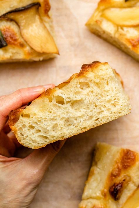 Miso Garlic Butter Focaccia with Mushrooms and Scallions - Okonomi Kitchen Homemade Focaccia Bread, Homemade Focaccia, Recipe For 2, Baking Bowl, Focaccia Recipe, Flaky Salt, Focaccia Bread, Savoury Baking, Instant Yeast