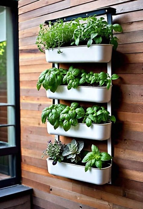 20 herb garden ideas: Small Spaces, Big Flavors 4 Herb Garden Ideas Small Spaces, Garden Ideas Small Spaces, Balcony Herb Gardens, Patio Herb Garden, Herb Garden Wall, Herb Garden Ideas, Backyard Garden Ideas, Herb Garden Pallet, Mexican Garden