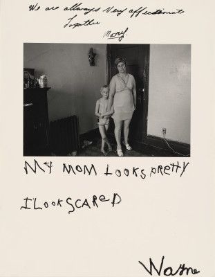 Jim Goldberg, "Mary and Wayne, from Rich and Poor," 1979, gelatin silver print #art #identity #ELA #history Jim Goldberg, Duane Michals, Rich And Poor, Text And Image, Andre Kertesz, Image Text, Photographer Portfolio, Make My Day, Magnum Photos