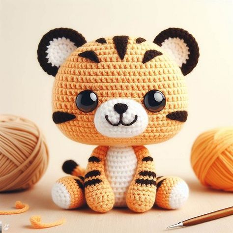 10 Exotic FREE Amigurumi Zoo Animals Crochet Patterns! | Swecraftcorner Free Crochet Cheetah Patterns, Amigurumi Tiger, Pattern Step By Step, Crochet Penguin, Knitting Needle Case, Crochet Plushies, Crochet Toys Free, Crochet Cute, Crochet Patterns Free Beginner