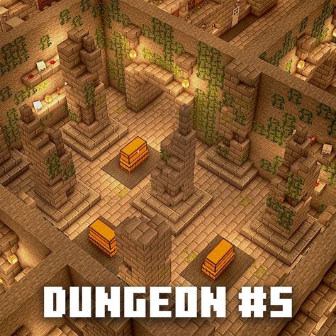 6,768 Me gusta, 29 comentarios - ExecutiveTree-MinecraftBuilds (@executivetree) en Instagram: "Minecraft: Dungeon Room 5 . This room has 3 loot chests and ruined pillars. More dungeons coming…" Ruined Pillars, Minecraft Dungeon, Dungeon Design, Interior Minecraft, Minecraft Base, Minecraft Kingdom, Dungeon Room, Mc Ideas, Easy Minecraft Houses