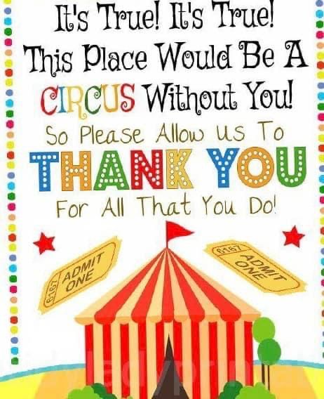 Church Events Ideas, Vet Reception, Circus Week, Appreciation Week Themes, Employee Day, Teacher Appreciation Signs, Teacher Appreciation Week Themes, Volunteer Quotes, Teacher Encouragement