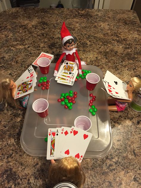 Elf Playing Cards, Elf On The Shelf Playing Cards, Elf Ideas Easy, Elf Games, Bad Elf, Elf Kit, Awesome Elf On The Shelf Ideas, Elf Activities, Xmas Elf